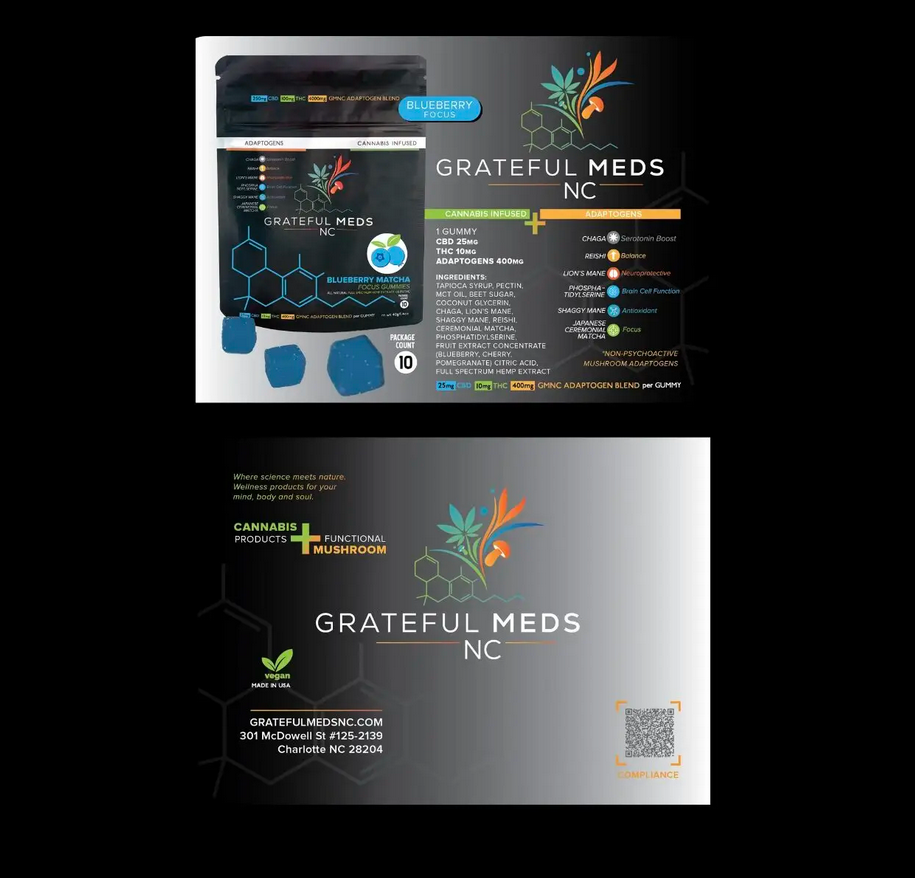 Blueberry Matcha Mushroom Canna Gummy