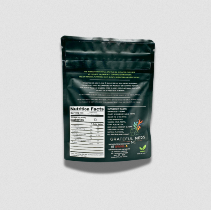 Mushroom Canna Gummy | CBD + THC + Chagit Mushroom Extract - Image 2