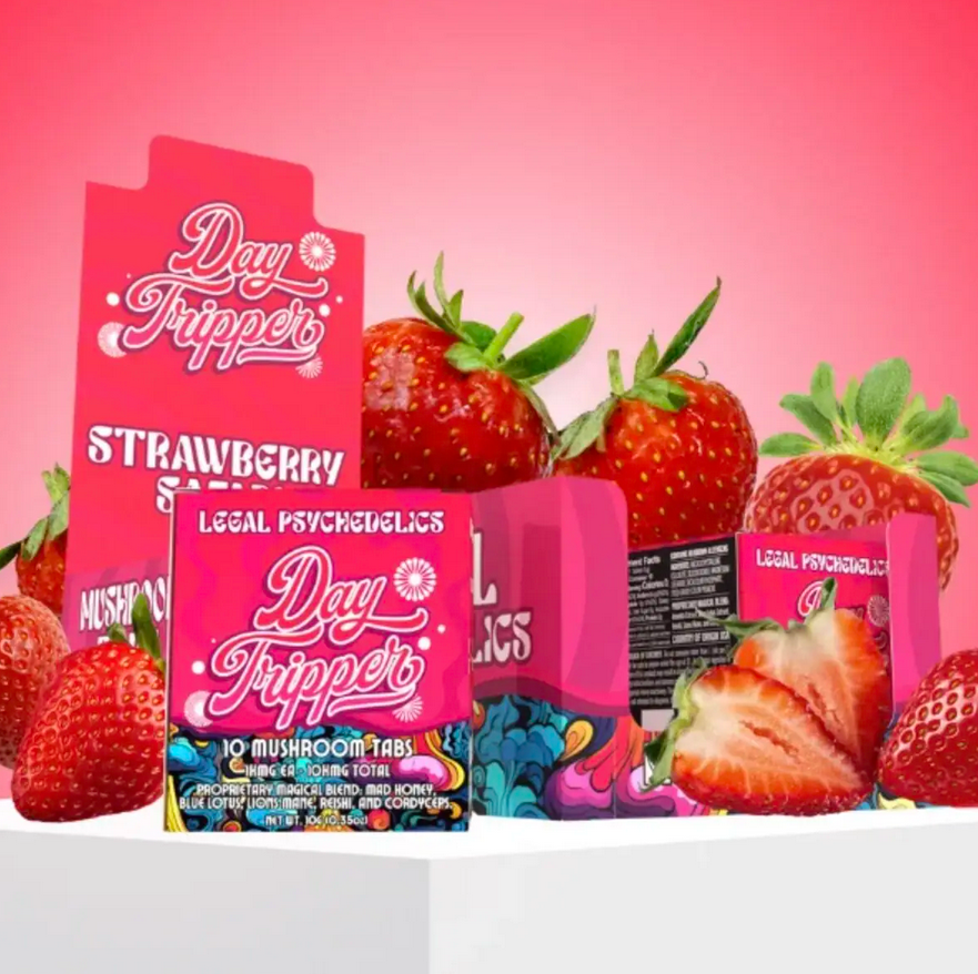 Mushroom Tabs 10 Count Strawberry Safari – Buy Online UK Europe USA